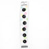 6 x 11mm black 2 hole button