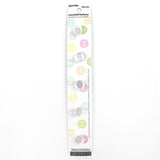 5 x 9mm white button 