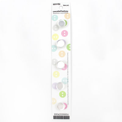 5 x 10mm white button