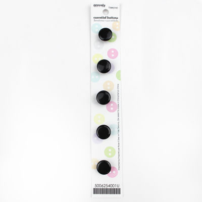 5 x 11mm black button