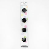4 x 14mm black button 