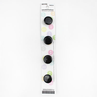 4 x 14mm black button 