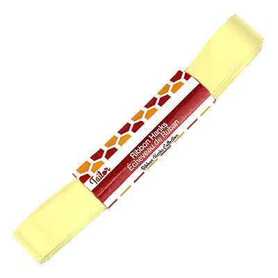 light yellow 16mm wide satin ribbon hank