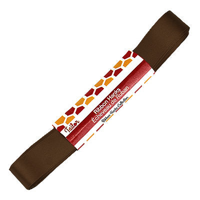 dark chocolate 16mm wide satin ribbon hank