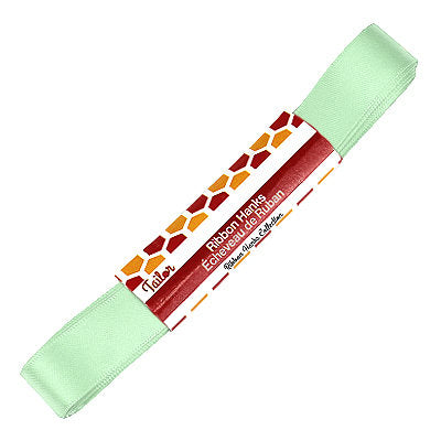 mint green 16mm wide satin ribbon hank