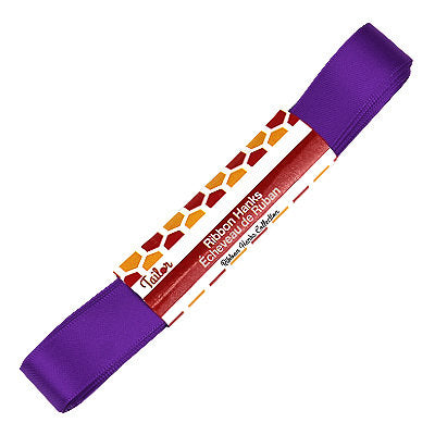 violet 16mm wide satin ribbon hank