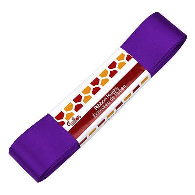 violet 25mm wide satin ribbon hank