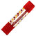red 25mm wide satin edge organza ribbon hank