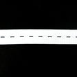 white polyester rubber 25mm button hole elastic