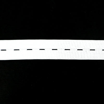 white polyester rubber 25mm button hole elastic