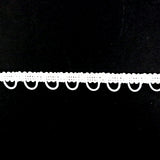 white 10mm polyester rubber bridal looping elastic