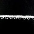 white 10mm polyester rubber bridal looping elastic