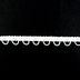 white 10mm polyester rubber bridal looping elastic