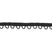 black 10mm polyester rubber bridal looping elastic 