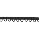 black 10mm polyester rubber bridal looping elastic 