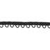 black 10mm polyester rubber bridal looping elastic 