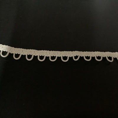 ivory 10mm polyester rubber bridal looping elastic