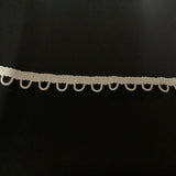 ivory 10mm polyester rubber bridal looping elastic