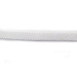 white 14mm nylon spandex lingerie patterned elastic with scalloped edge