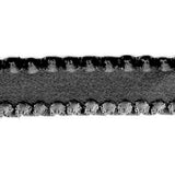 black 16mm nylon spandex ruffled elastic