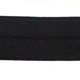 black 25mm nylon spandex folder over elastic