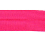 hot pink 25mm nylon spandex folder over elastic