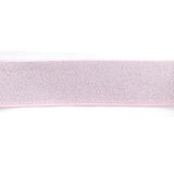 light pink polyester, latex, and polyvinyl chloride 45mm metallic blend waistband elastic