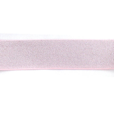 light pink polyester, latex, and polyvinyl chloride 45mm metallic blend waistband elastic