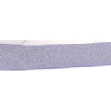 lilac polyester, latex, and polyvinyl chloride 45mm metallic blend waistband elastic