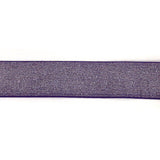 purple polyester, latex, and polyvinyl chloride 45mm metallic blend waistband elastic
