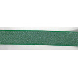 emerald polyester, latex, and polyvinyl chloride 45mm metallic blend waistband elastic