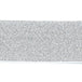 silver polyester, latex, and polyvinyl chloride 45mm metallic blend waistband elastic