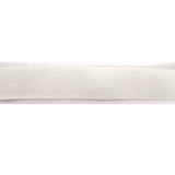 white iridescent polyester, latex, and polyvinyl chloride 45mm metallic blend waistband elastic 
