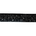 black 15mm polyvinyl chloride, spandex, and nylon glitter elastic 