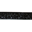 black 15mm polyvinyl chloride, spandex, and nylon glitter elastic 