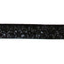 black 15mm polyvinyl chloride, spandex, and nylon glitter elastic 
