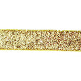 gold 15mm polyvinyl chloride, spandex, and nylon glitter elastic