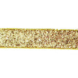 gold 15mm polyvinyl chloride, spandex, and nylon glitter elastic