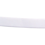 white polyester latex 25mm fine ribbed elastic