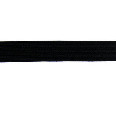 black polyester rubber 16mm braid elastic