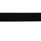 black polyester rubber 25mm braid elastic