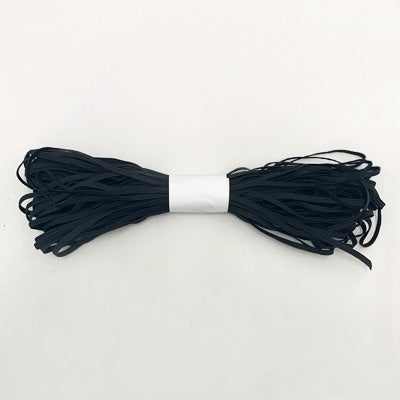 black polyester rubber 3mm braid elastic 