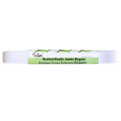 white polyester rubber 13mm braid elastic hank