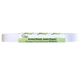white polyester rubber 13mm braid elastic hank