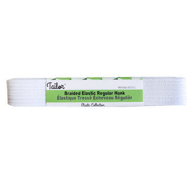 white polyester rubber 19mm braid elastic hank