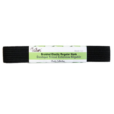 black polyester rubber 19mm braid elastic hank