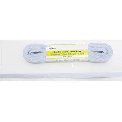 white polyester rubber 13mm braid elastic