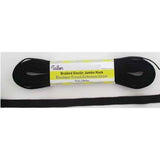 black polyester rubber 13mm braid elastic