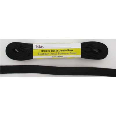 black polyester rubber 19mm braid elastic
