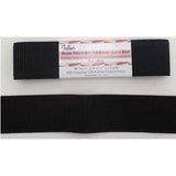 black polyester rubber 38mm non-roll ribbed woven hank